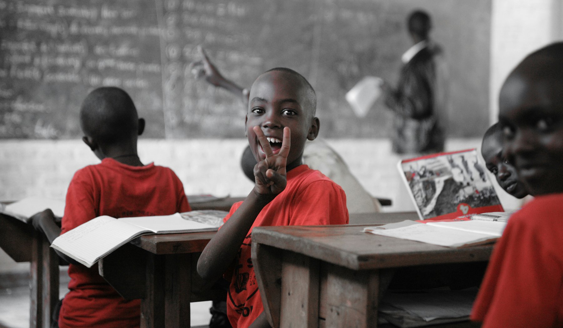 Learners engaged and celebrating in the classroom
